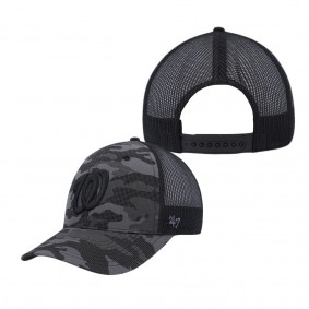 Men's Washington Nationals Camo Charcoal Tonal Trucker Snapback Hat