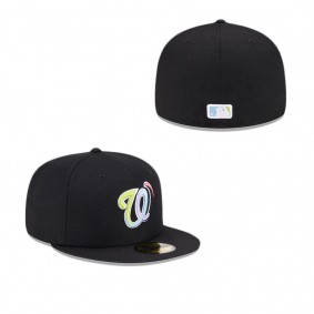 Washington Nationals Colorpack Black 59FIFTY Fitted Hat