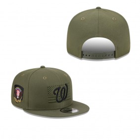 Men's Washington Nationals Green 2023 Armed Forces Day 9FIFTY Snapback Adjustable Hat