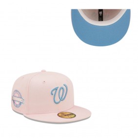 Washington Nationals Pink Sky Blue 10th Anniversary Undervisor 59FIFTY Fitted Hat