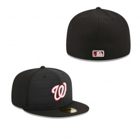 Washington Nationals Quilt 59FIFTY Fitted Hat Black