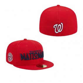 Men's Washington Nationals Red Geo 59FIFTY Fitted Hat