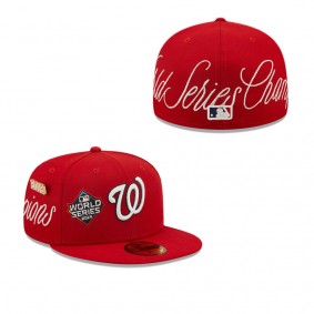 Men's Washington Nationals Red Historic World Series Champions 59FIFTY Fitted Hat