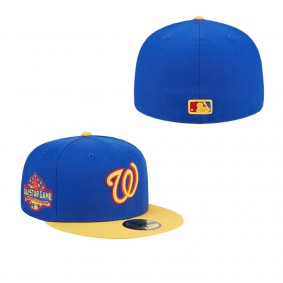 Men's Washington Nationals Royal Yellow Empire 59FIFTY Fitted Hat