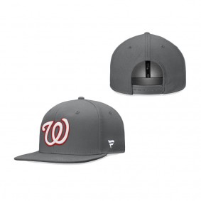 Washington Nationals Fanatics Branded Snapback Hat Graphite