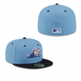 Men's West Michigan Whitecaps Light Blue Authentic Collection Alternate Logo 59FIFTY Fitted Hat