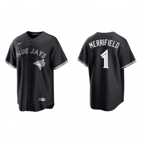 Blue Jays Whit Merrifield Black White Replica Official Jersey