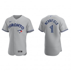 Blue Jays Whit Merrifield Gray Authentic Road Jersey