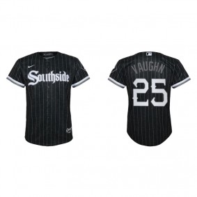Youth Chicago White Sox Andrew Vaughn Black 2021 City Connect Replica Jersey