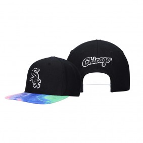 Chicago White Sox Dip-Dye Visor Black Snapback Pro Standard Hat