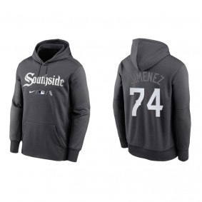Men's Chicago White Sox Eloy Jimenez Anthracite 2021 City Connect Pullover Hoodie