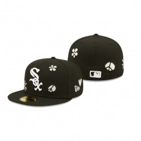 Chicago White Sox Black UV Activated Sunlight Pop 59FIFTY Fitted Hat