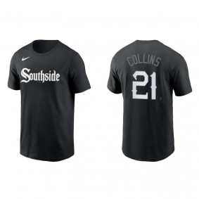 Men's Chicago White Sox Zack Collins Black 2021 City Connect Wordmark T-Shirt