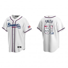 Will Smith Atlanta Braves White 2022 4th of July Stars Stripes Home Replica Jersey