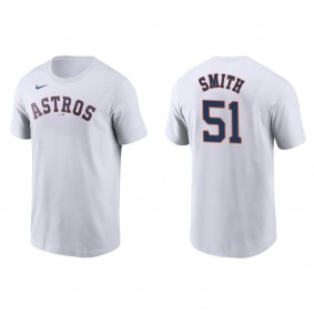 Men's Houston Astros Will Smith White Name & Number Nike T-Shirt