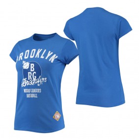 Women's Brooklyn Royal Giants Stitches Royal Negro League Logo T-Shirt