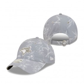 Women's Toronto Blue Jays New Era Gray Botanic 9TWENTY Adjustable Hat