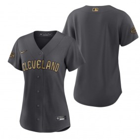 Women's Cleveland Guardians Charcoal 2022 MLB All-Star Game Replica Blank Jersey