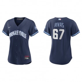 Women's Alfonso Rivas Chicago Cubs Navy 2021 City Connect Replica Jersey