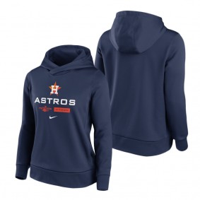 Women's Houston Astros Navy 2022 Postseason Authentic Collection Pullover Hoodie