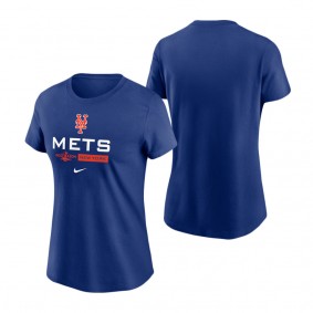 Women's New York Mets Royal 2022 Postseason Authentic Collection Dugout T-Shirt