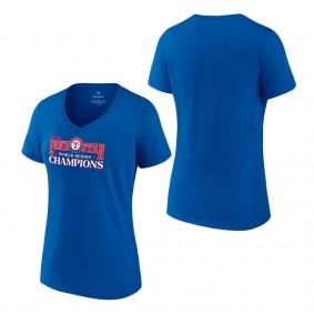 Women's Texas Rangers Fanatics Branded Royal 2023 World Series Champions Hitting Streak V-Neck T-Shirt