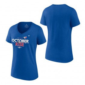 Women's Toronto Blue Jays Royal 2022 Postseason Locker Room V-Neck T-Shirt