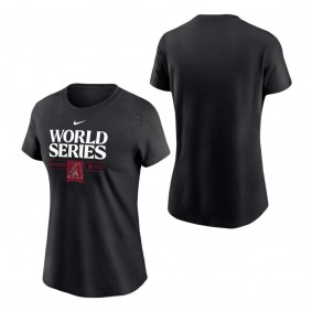 Women's Arizona Diamondbacks Nike Black 2023 World Series Authentic Collection T-Shirt