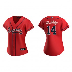 Women's Sam Hilliard Atlanta Braves Red Replica Jersey
