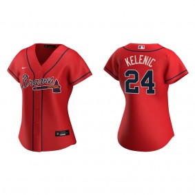 Women's Atlanta Braves Jarred Kelenic Red Replica Jersey