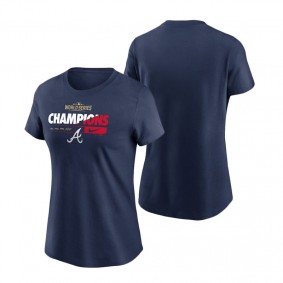 Women's Atlanta Braves Navy 2021 World Series Champions Prize T-Shirt