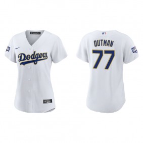 Women's Los Angeles Dodgers James Outman White Gold 2021 City Connect Replica Jersey