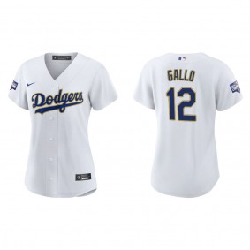 Women's Dodgers Joey Gallo White Gold Gold Program Replica Jersey