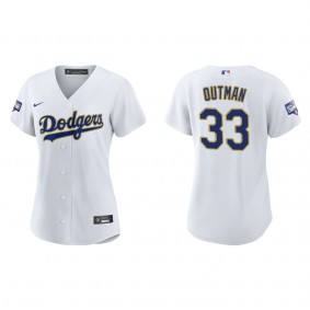 Women's James Outman Los Angeles Dodgers White Gold Gold Program Replica Jersey