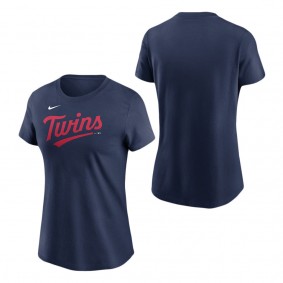 Women's Minnesota Twins Navy 2023 Wordmark T-Shirt