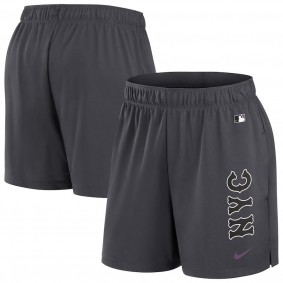 Women's New York Mets Charcoal 2024 City Connect Authentic Collection Knit Shorts