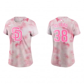 Women's San Diego Padres Jorge Alfaro Pink 2022 Mother's Day T-Shirt