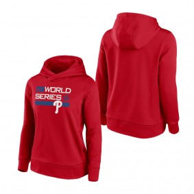 Women's Philadelphia Phillies Red 2022 World Series Authentic Collection Dugout Pullover Hoodie