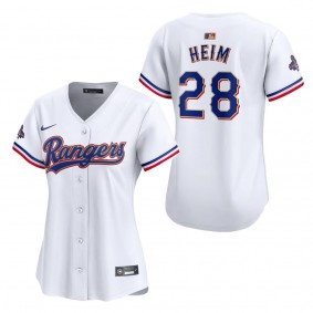 Women's Texas Rangers Jonah Heim Nike White 2024 Gold Collection Limited Player Jersey