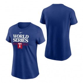 Women's Texas Rangers Nike Royal 2023 World Series Authentic Collection T-Shirt