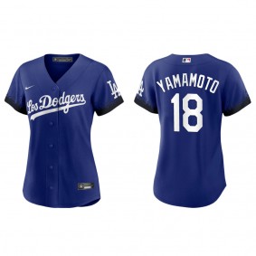 Women's Los Angeles Dodgers Yoshinobu Yamamoto Royal City Connect Replica Jersey