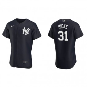Men's New York Yankees Aaron Hicks Navy Authentic Alternate Jersey