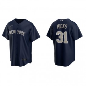 Men's New York Yankees Aaron Hicks Navy Replica Alternate Jersey