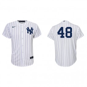 Youth New York Yankees Anthony Rizzo White Navy Replica Home Jersey