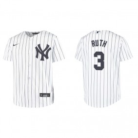 Youth New York Yankees Babe Ruth White Replica Home Jersey