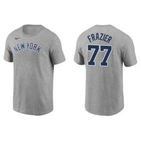 Men's New York Yankees Clint Frazier Gray Name & Number Nike T-Shirt