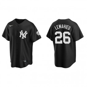 Men's New York Yankees DJ LeMahieu Black Replica Fashion Jersey
