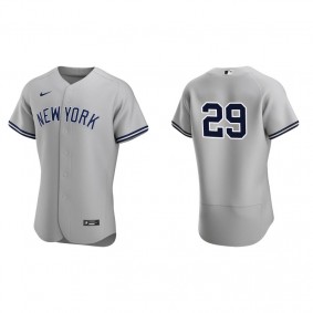 Men's New York Yankees Gio Urshela Gray Authentic Road Jersey