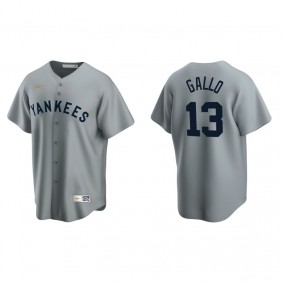 Men's New York Yankees Joey Gallo Gray Cooperstown Collection Road Jersey