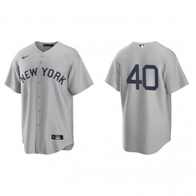 Men's New York Yankees Luis Severino Gray 2021 Field of Dreams Replica Jersey